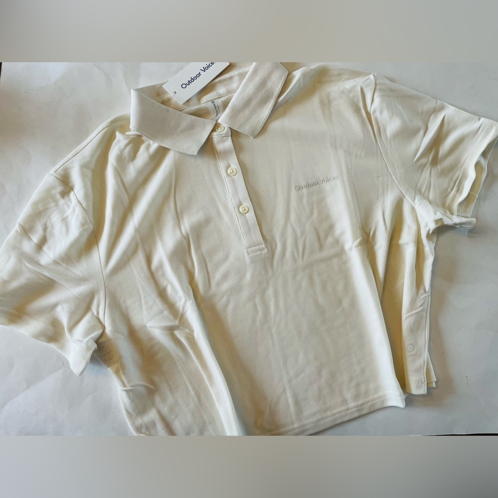 Outdoor Voices Birdie Cropped Polo NWT